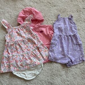 18M Spring Summer Bundle Floral Dress Butterfly Romper Butterfly Jacket